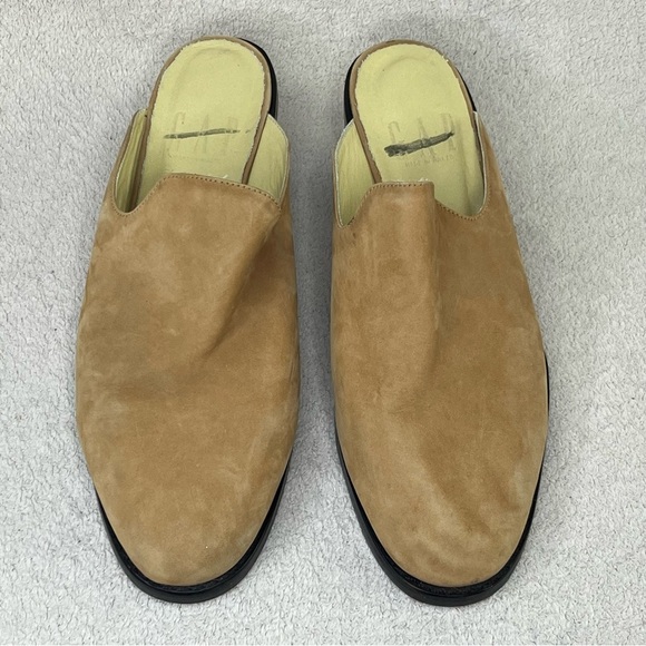 GAP Nubuck Suede Block Heel Mules-Tan/Brown-Womens 8-Classic-Preppy-Professional - Picture 6 of 8